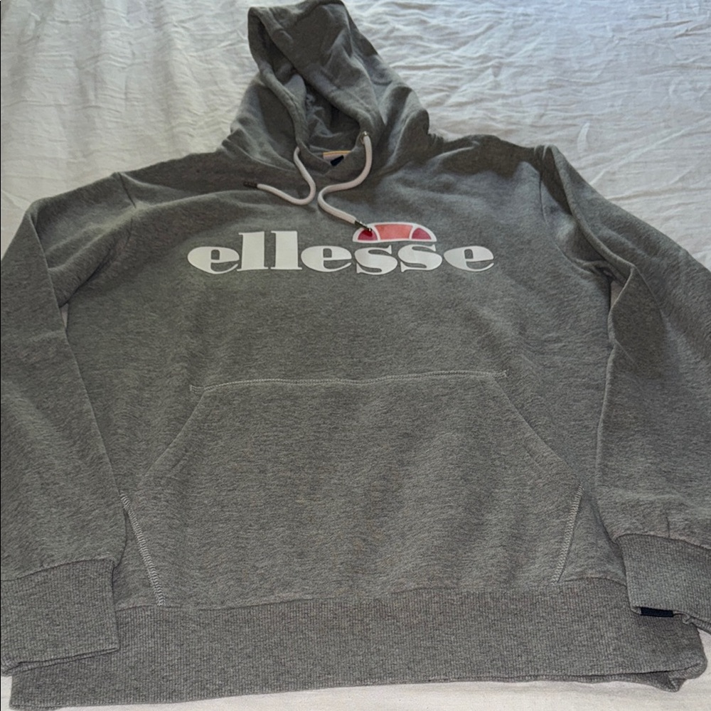 Ellesse Gray Sweatshirt Hoodie Sporty Design unisex
